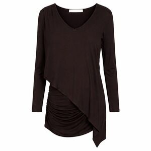 Vtg Y2K Lola & Sophie Bodycon Layered Top Shirt Women's XL Brown Stretchy